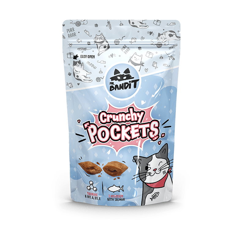 Mr. Bandit Crunchy Pockets z łososiem/ salmon 40g