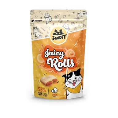 Przysmaki dla kota mięsne smakołyki z żółtkiem Mr. Bandit Juicy Rolls 40g