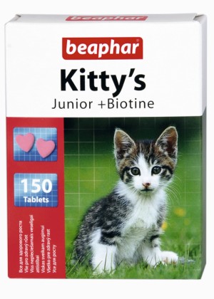 Beaphar Kitty&#8217;s Junior + Biotine tabletki witaminowe 150szt