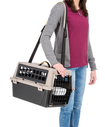 Ferplast Atlas 10 Trendy Plus &#8211; transporter czarny/beż/czarny