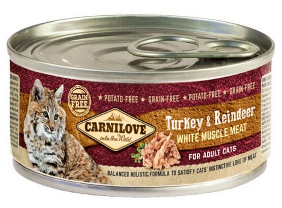 Carnilove Cat Turkey &amp; Reindeer &#8211; indyk i renifer puszka 100g