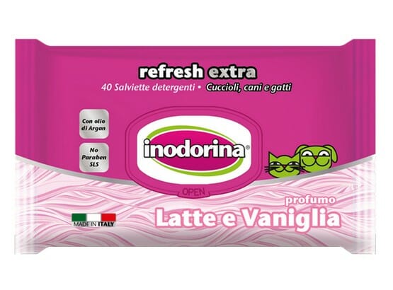 Inodorina Chusteczki Latte e Vaniglia &#8211; zapach mleka i wanilii 40szt