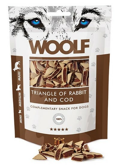 Woolf Rabbit &amp; COD Triangle 100g