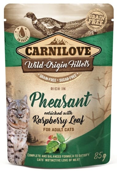 Carnilove Cat Pheasant &amp; Raspberry Leaves &#8211; bażant i liście maliny saszetka 85g