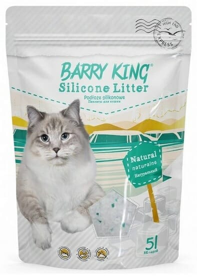Barry King Podłoże silikonowe dla kota naturalne 5L