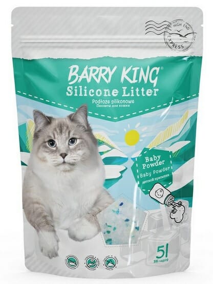 Barry King Podłoże silikonowe dla kota Baby Powder 5L
