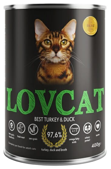 Lovcat Best Turkey &amp; Duck puszka 400g