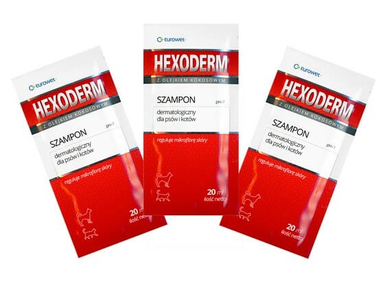 Hexoderm &#8211; szampon dermatologiczny saszetki 20x20ml