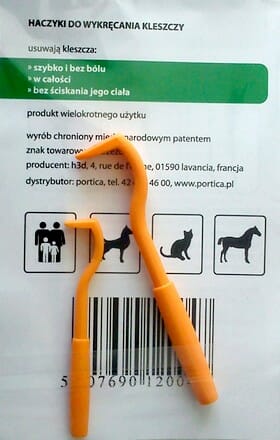 Urządzenie do usuwania kleszczy &#8211; haczyki 2szt