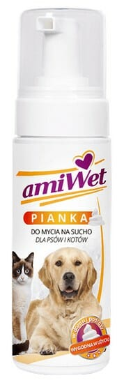 Amiwet Szampon piankowy (suchy) dla psów i kotów 150ml