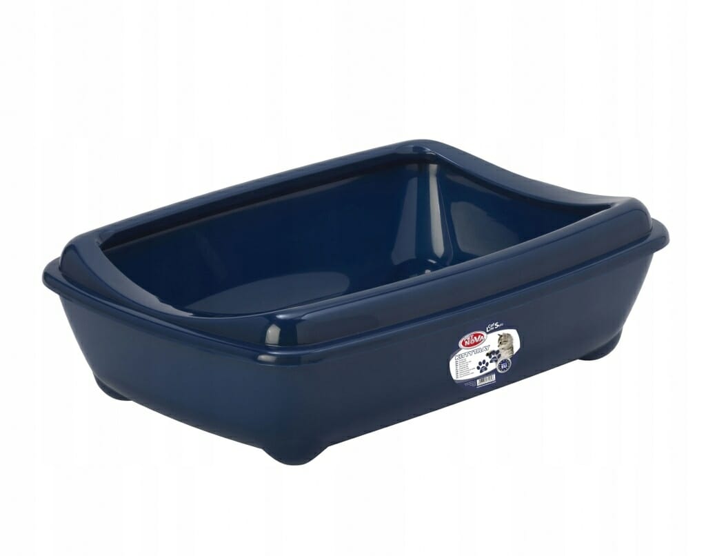 PetNova Kuweta Otwarta z ramką M 42cm granatowa