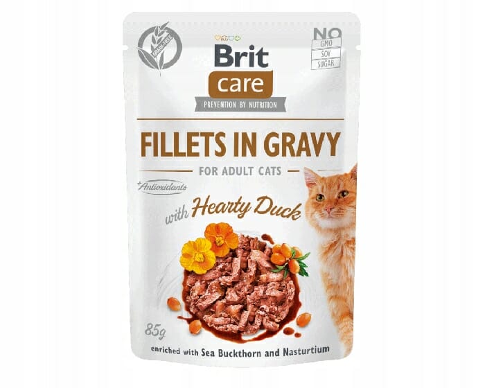 Brit Care Cat Fillets In Gravy Hearty Duck saszetka 85g