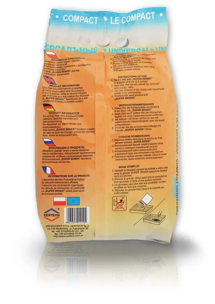 Żwirek bentonitowy Super Benek 5 l Uniwersalny