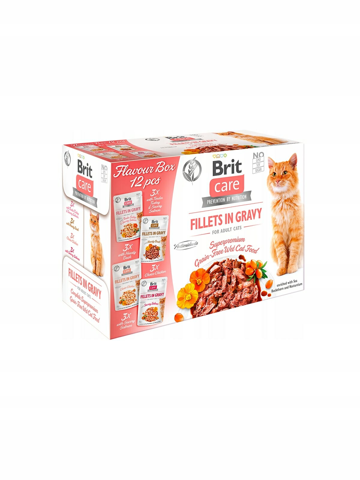 Brit Care Flavour Box 12x85g Filets in Gravy Kot