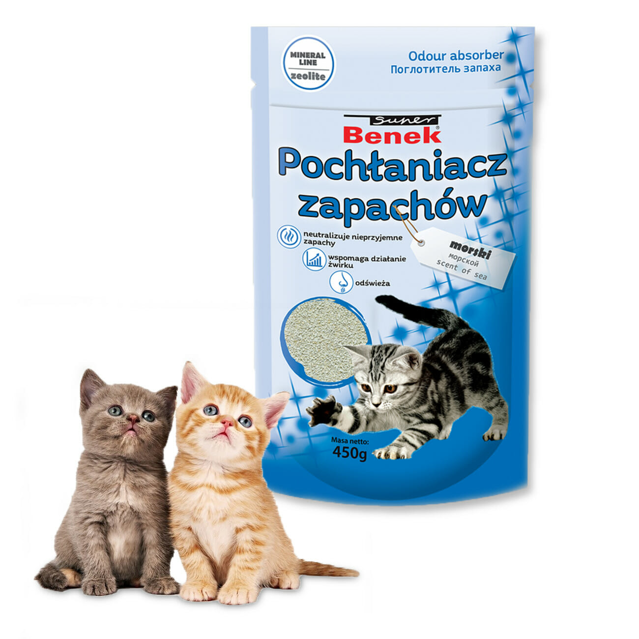 Benek Pochłaniacz zapachów Morski 450g