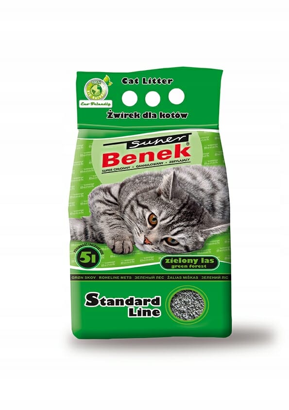 Żwirek Benek Super bentonitowy zielony las 5l