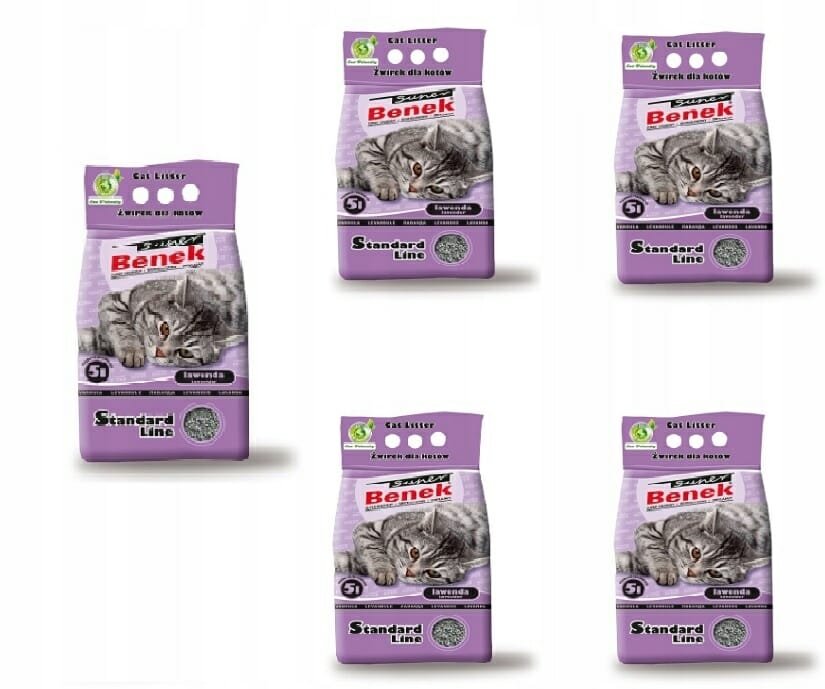 Żwirek Benek Super bentonitowy lawendowy 5l