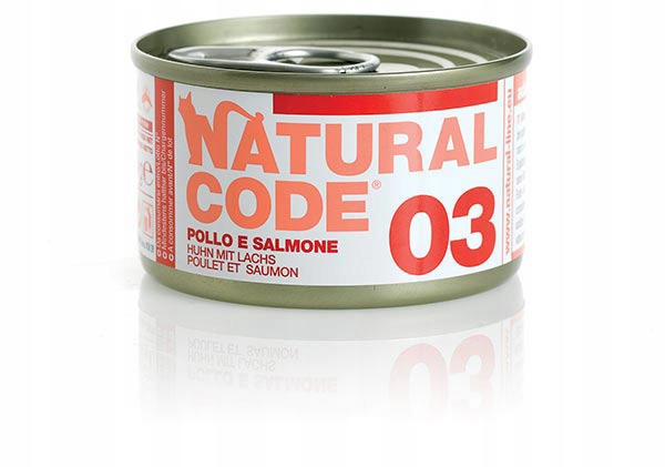 Mokra karma dla kota Natural Code 03 łosoś 85G