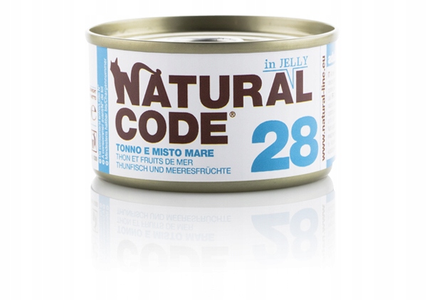 Mokra karma dla kota NaturalCode 28 owoce morza85G