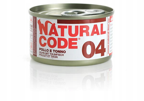 Mokra karma dla kota Natural Code 04 tuńczyk 85G