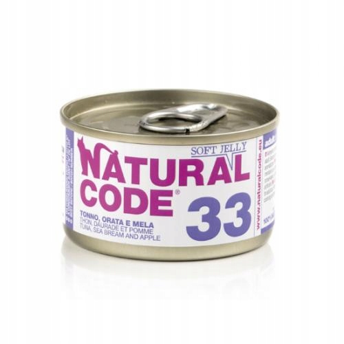 Mokra karma dla kota Natural Code 33 dorata 85G