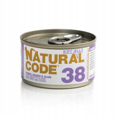 Mokra karma dla kota Natural Code 38 wołowina 85G