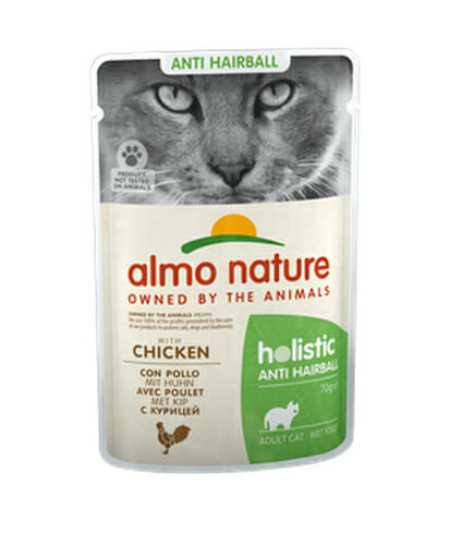 Mokra karma kot Almo Nature Anti-Hairball Kura 55g