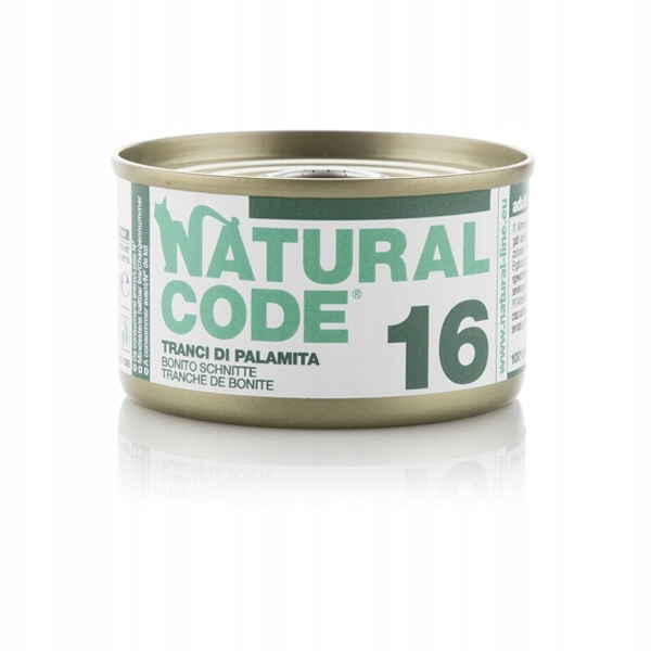 Mokra karma dla kota Natural Code 16 bonito 85G