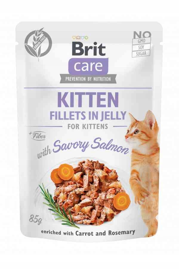 Mokra karma dla kociąt Brit Savory Salmon 85g
