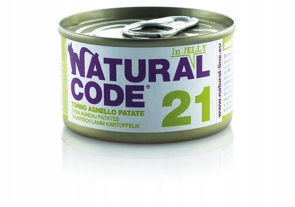 Mokra karma dla kota Natural Code 21 jagnięcina85G