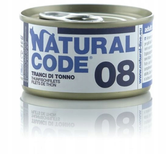 Mokra karma dla kota Natural Code 08 tuńczyk 85G