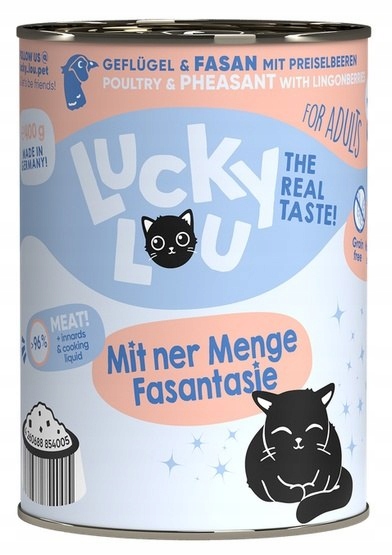 Mokra karma dla kota Lucky Lou Adult bażant 400 g