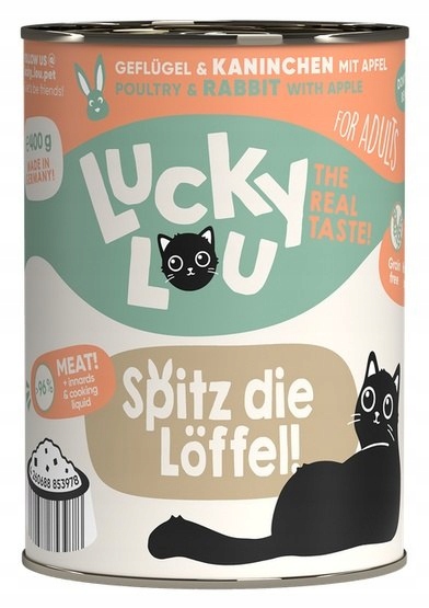 Mokra karma dla kota Lucky Lou Adult królik 400 g