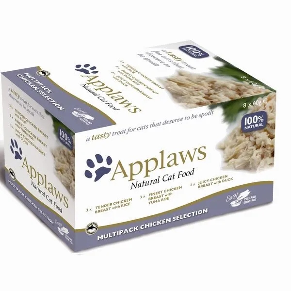 Applaws miseczki dla kota Chicken Selection 8x60g