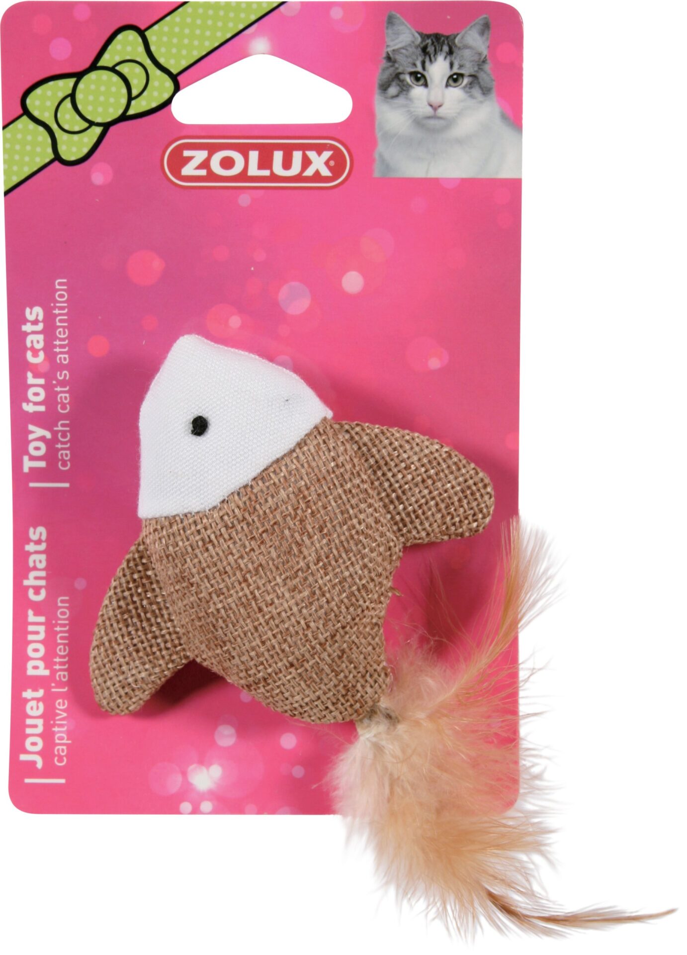 ZOLUX Zabawka dla kota &#8211; ryba z piórkiem 7,5 cm