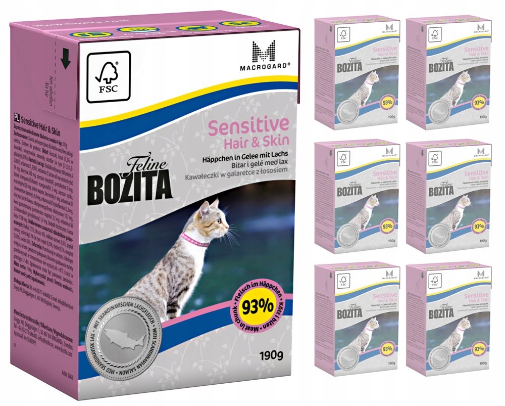 Mokra karma Bozita dla kota 190g Sensitive Hair&#038;Skin