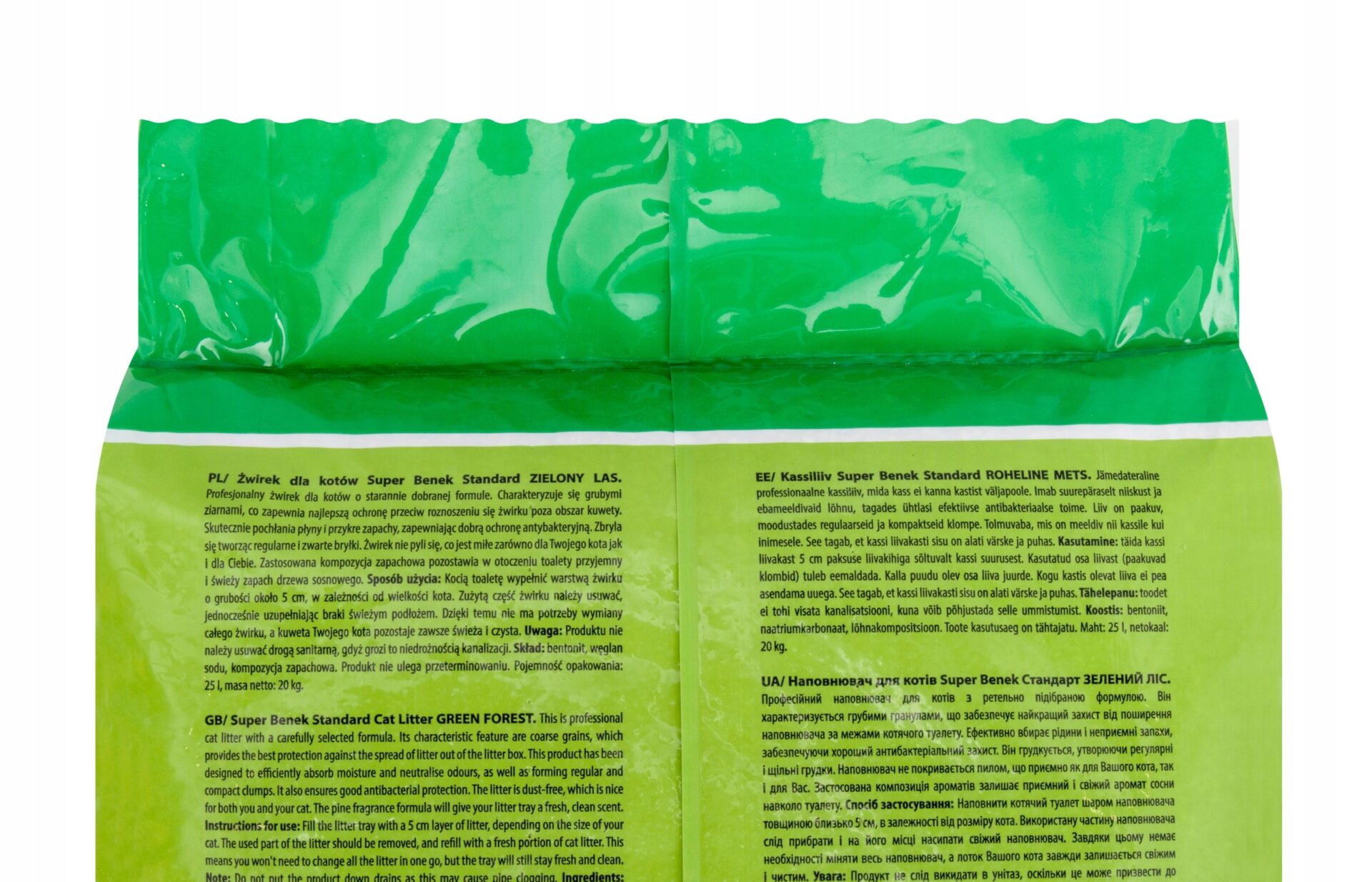 Żwirek bentonitowy Super Benek 25l Zielony Las