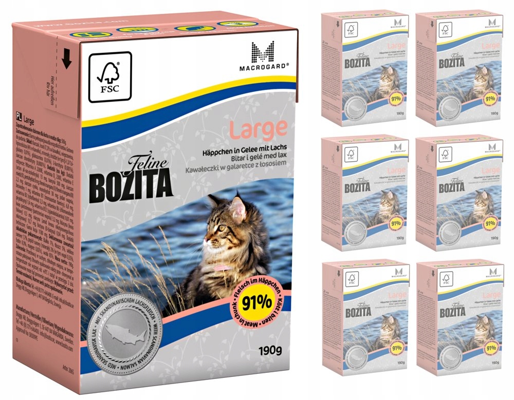 Mokra karma Bozita dla kota 190g Large w galaretce