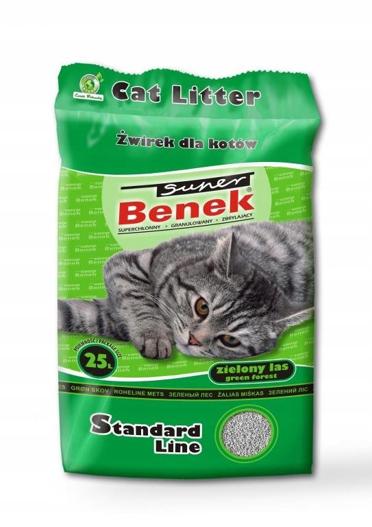 Żwirek bentonitowy Super Benek 25l Zielony Las