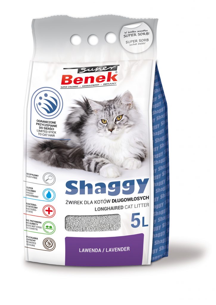 Żwirek bentonitowy Super Benek 5 l Lawendowy