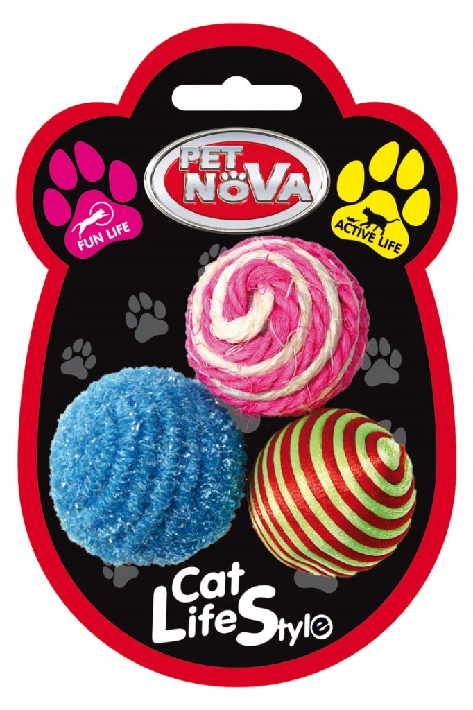 Piłka dla kota Pet Nova 3 sztuki