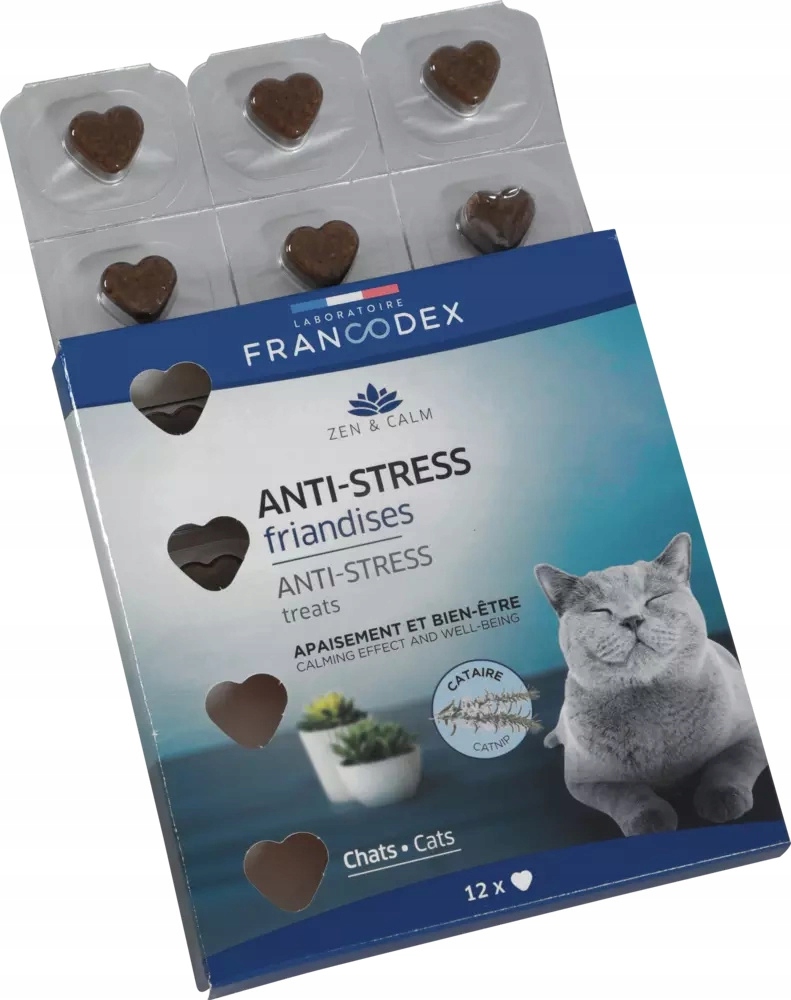 FRANCODEX Przysmaki antystresowe z kocimiętką dla kota 12 szt.