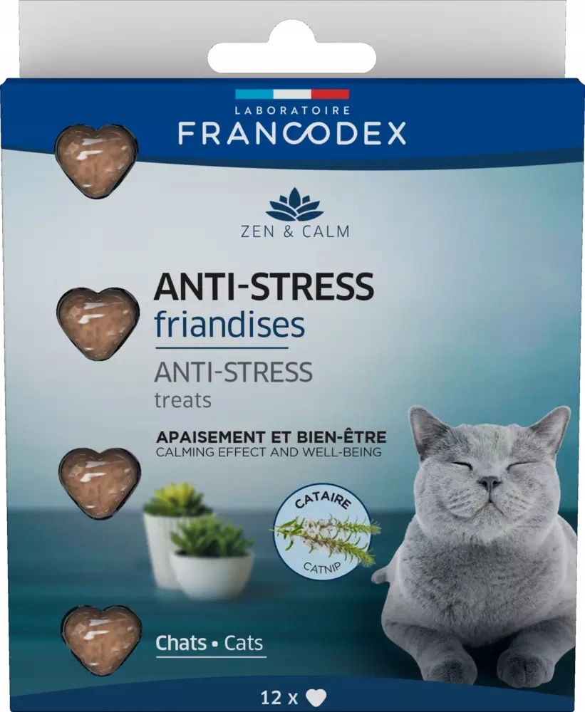 FRANCODEX Przysmaki antystresowe z kocimiętką dla kota 12 szt.