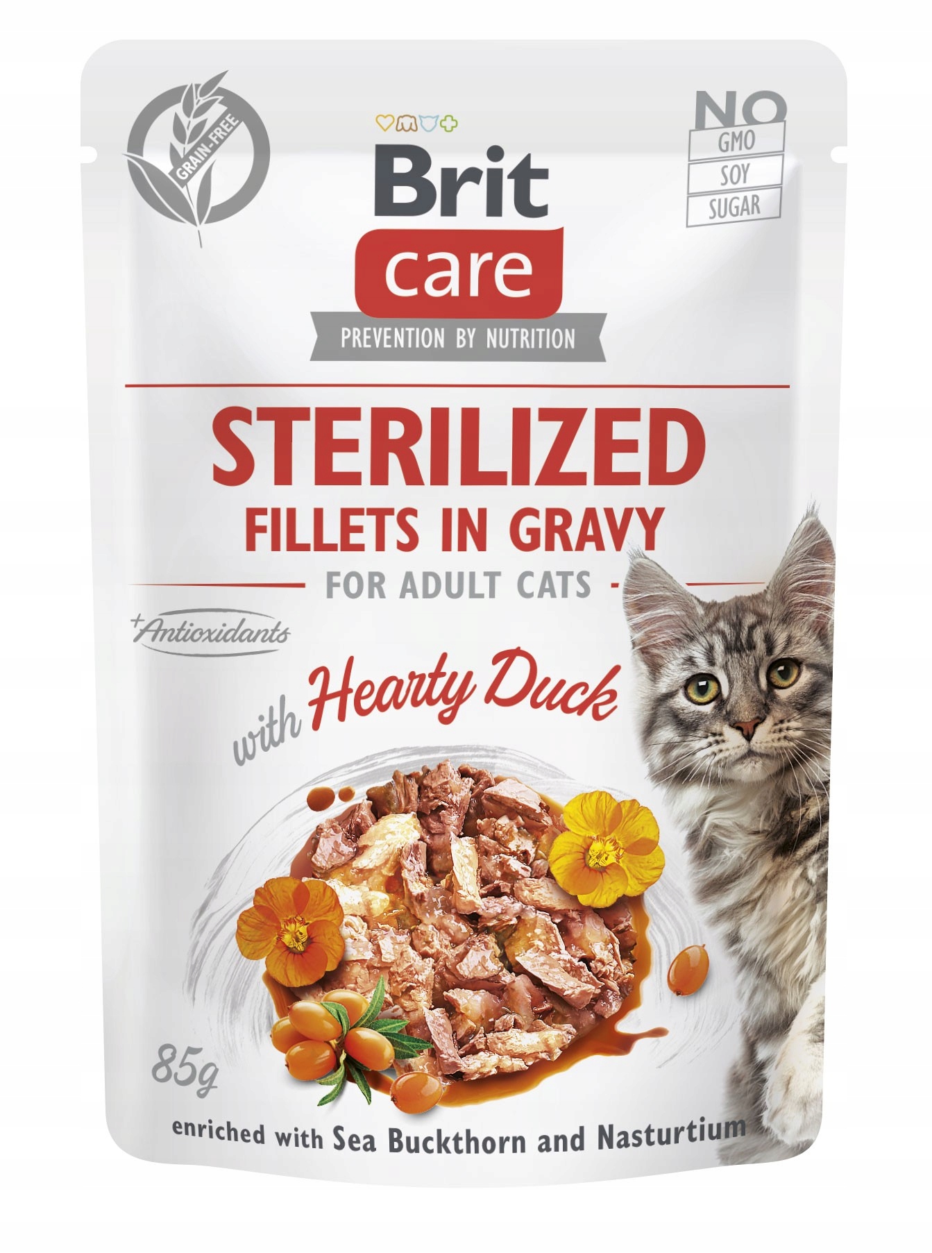 Mokra karma dla kota Brit Sterilized Hearty Duck 85g