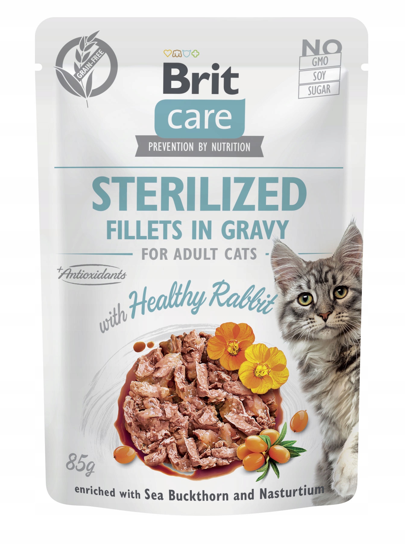 Karma mokra dla kota Brit saszetka 85g Gravy Fillets Sterilized Rabbit
