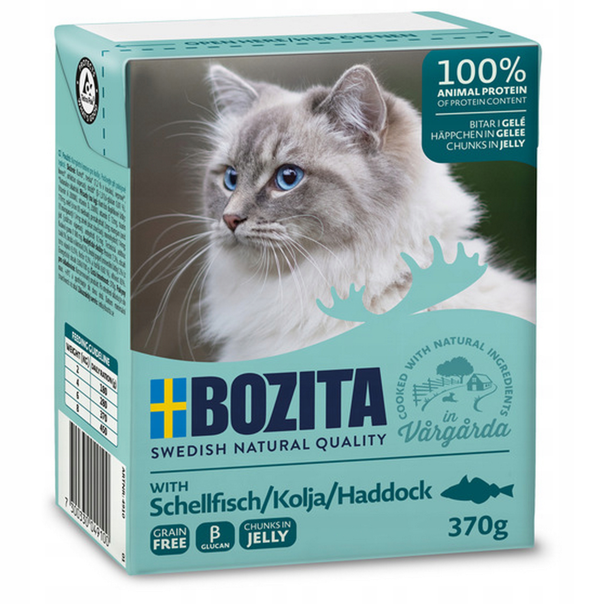 Mokra karma dla kota Bozita z Dorsza kawałki w galaretce kartonik 370g