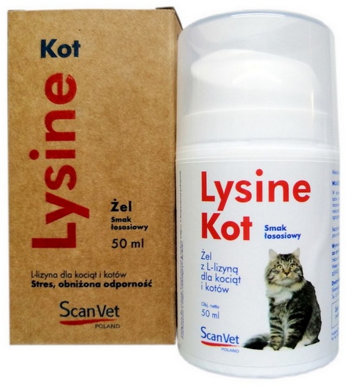 ScanVet Lysine kot żel &#8211; preparat z L-lizyną dla kotów i kociąt żel 50ml