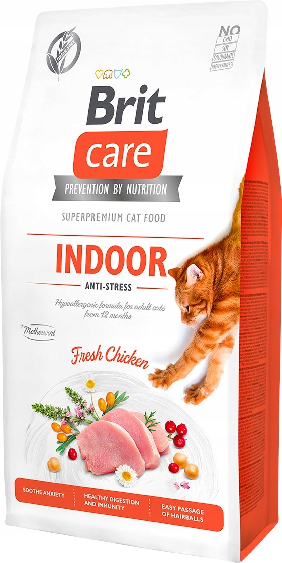 Sucha karma dla kota Brit Indoor Anti-Stress 7 kg