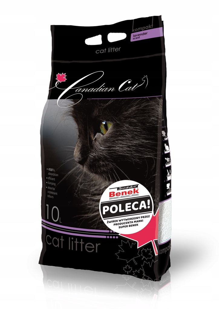 Żwirek bentonitowy Canadian Cat 10 l Lawendowy