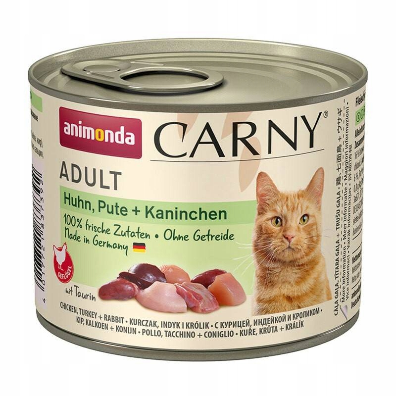 Mokra karma dla kotów Animonda Kurczak, indyk i królik 200g